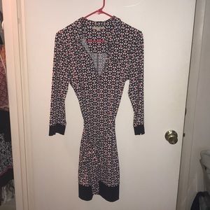 Navy, red and white dress